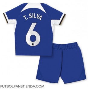 Chelsea Thiago Silva #6 Primera Equipación Niños 2023-24 Manga Corta (+ Pantalones cortos)
